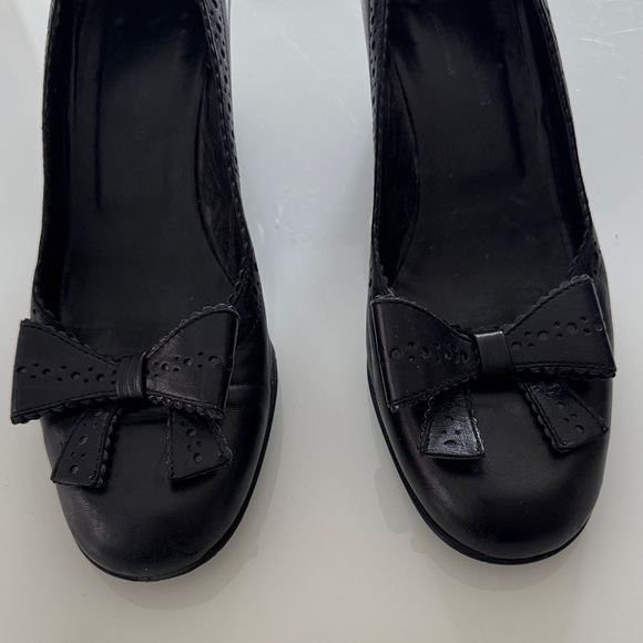 Stephane Kelian Black Wedge Shoes with bow detail - Picture 13 of 13